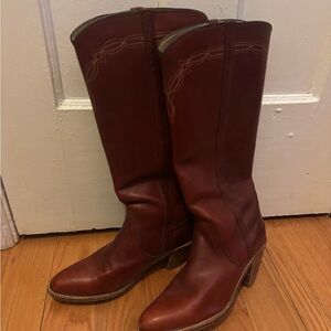 Frye Red Leather Boots